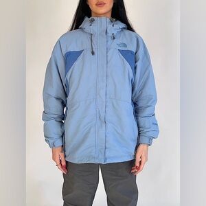 Vintage Women’s North Face Rain Jacket size Medium Blue EUC